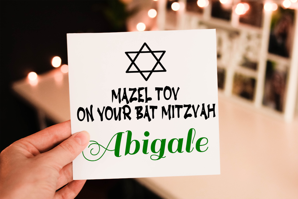 Mazel Tov Bat Mitzvah Card, Congratulations Bat Mitzvah - Click Image to Close